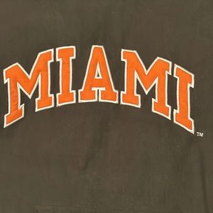 Green University of MIAMI Hoodie Size XL